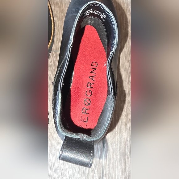 Cole Haan Black Zerogrand Chelsea Boot Tan Trim Platform Boots Booties Size 7 - Picture 5 of 8